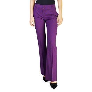 prada women's virgin wool plaid print slim fit pants purple|Vintage Prada Pants .